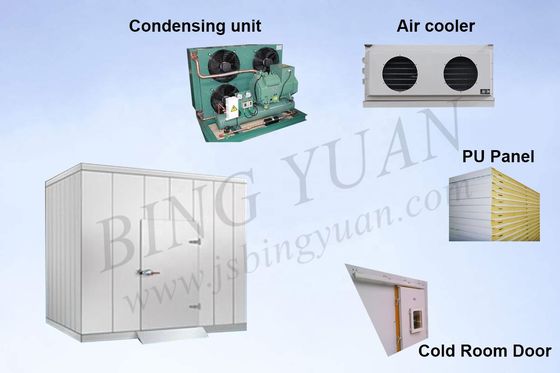 3.1KW 0.8mm Solar Power Containerized Cold Room , Modular Cold Storage