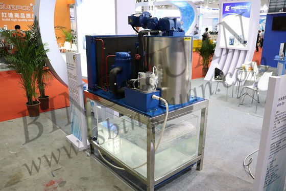 Air Cooling 220V 1 Ton Flake Ice Maker Machine , Automatic Ice Making Machine