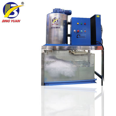 SUS304 380 Volt R22 10T Flake Ice Maker Machine , Flake Ice Machine For Fish