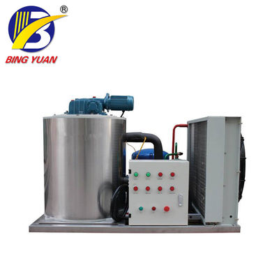 SUS304 380 Volt R22 10T Flake Ice Maker Machine , Flake Ice Machine For Fish